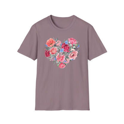 Floral Heart Mimi T-Shirt | Unisex Softstyle Tee