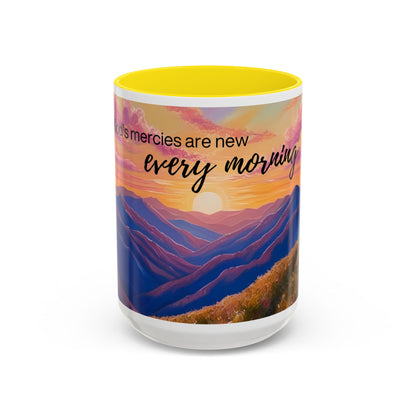 Inspirational Ceramic Mug - 'God's Mercies Are New Every Morning' - 11oz & 15oz