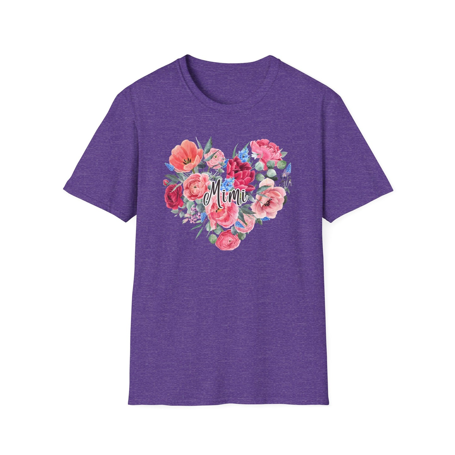 Floral Heart Mimi T-Shirt | Unisex Softstyle Tee