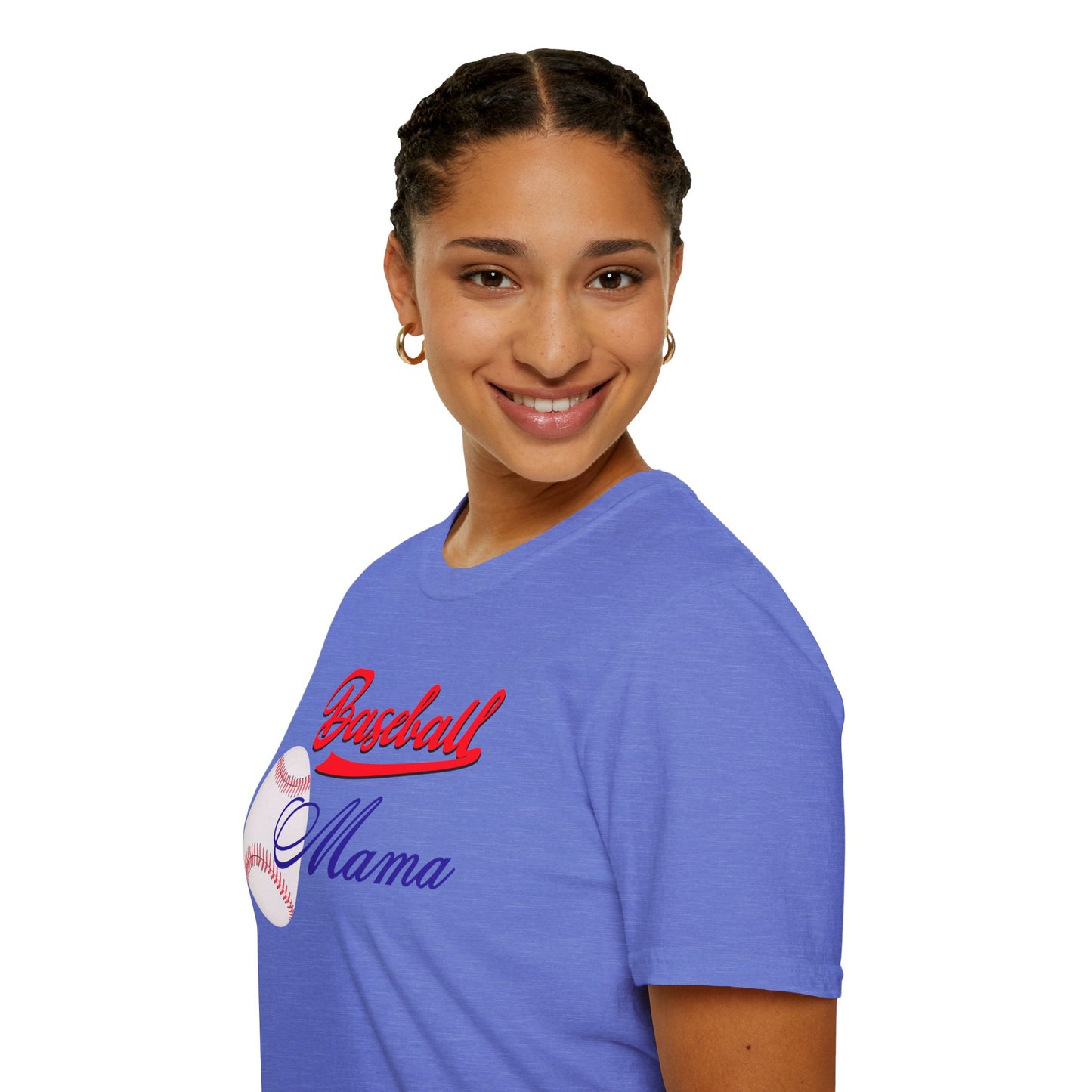 Baseball Mama Unisex Softstyle T-Shirt - Perfect Gift for Sports Moms!