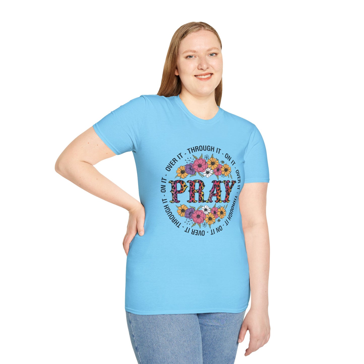 Floral Pray Unisex Softstyle T-Shirt