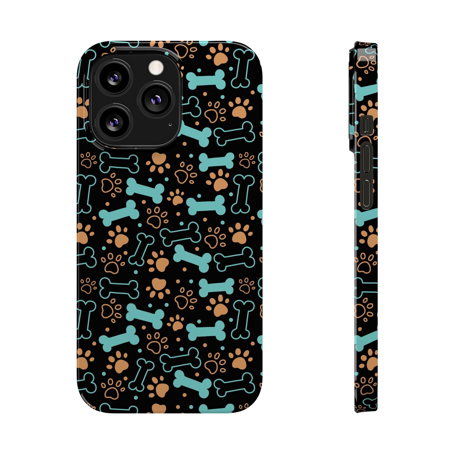 Slim Phone Cases - Puppy Dog/Pawprint Pattern