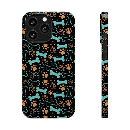 Slim Phone Cases - Puppy Dog/Pawprint Pattern