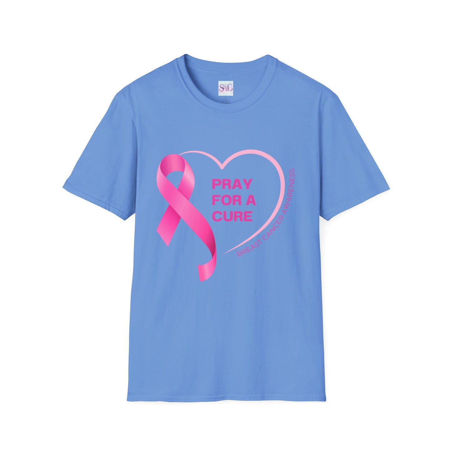 Breast Cancer Awareness Unisex Softstyle T-Shirt - 'Pray for a Cure'