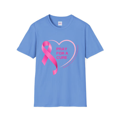 Breast Cancer Awareness Unisex Softstyle T-Shirt - 'Pray for a Cure'