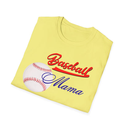 Baseball Mama Unisex Softstyle T-Shirt - Perfect Gift for Sports Moms!