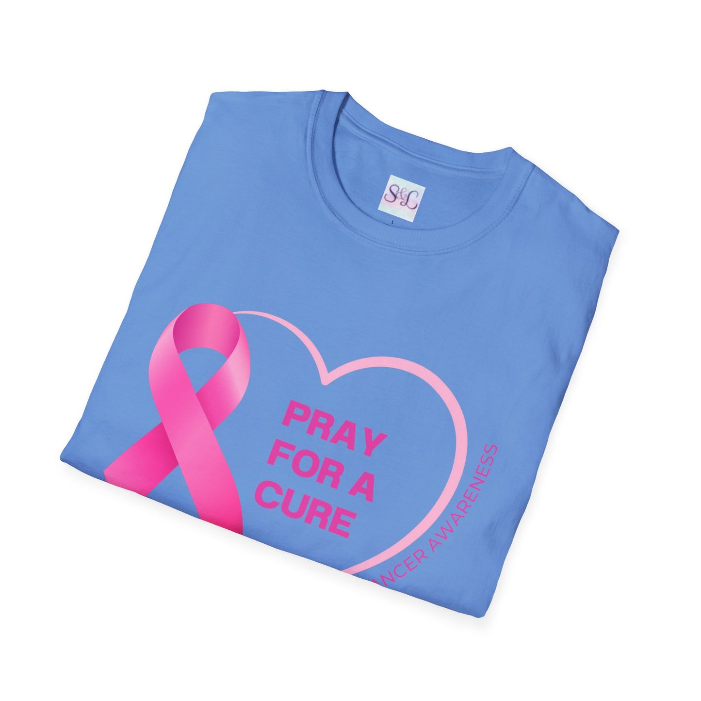 Breast Cancer Awareness Unisex Softstyle T-Shirt - 'Pray for a Cure'