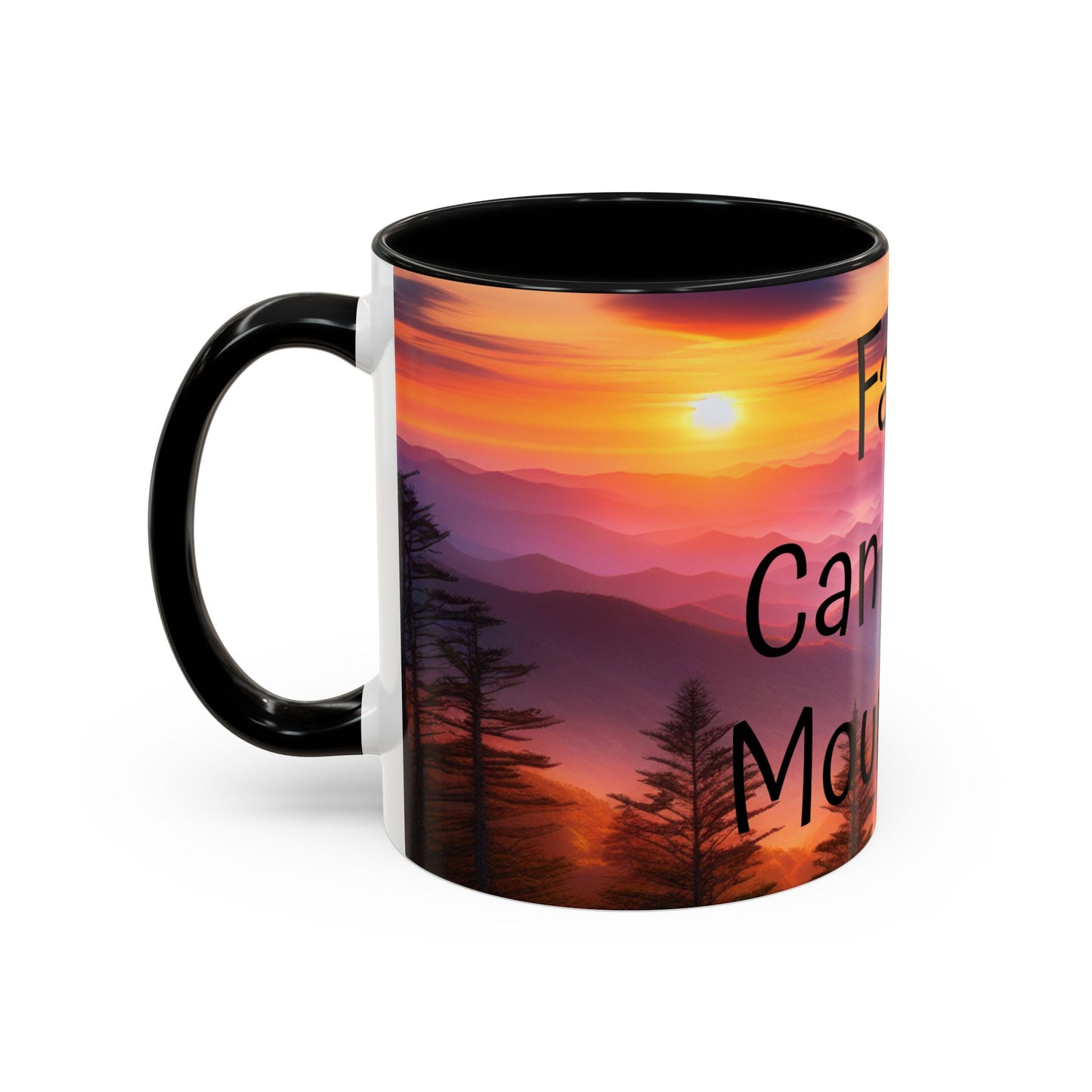 Inspiring Faith Mountains Ceramic Mug - Motivational Coffee Cup for Nature Lovers