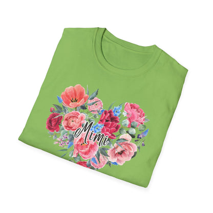 Floral Heart Mimi T-Shirt | Unisex Softstyle Tee