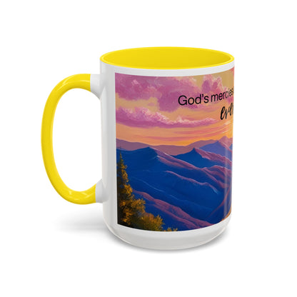 Inspirational Ceramic Mug - 'God's Mercies Are New Every Morning' - 11oz & 15oz