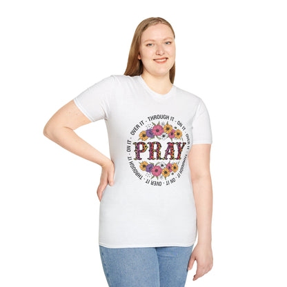 Floral Pray Unisex Softstyle T-Shirt