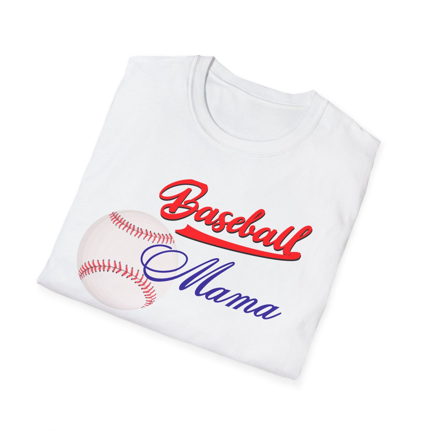 Baseball Mama Unisex Softstyle T-Shirt - Perfect Gift for Sports Moms!