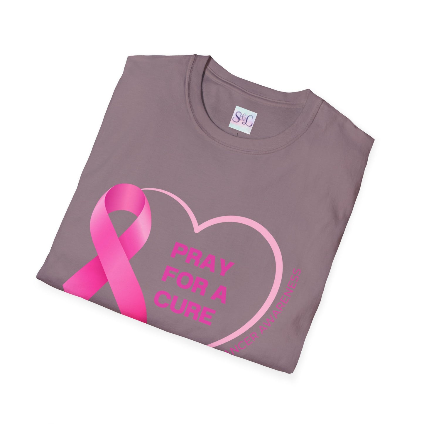 Breast Cancer Awareness Unisex Softstyle T-Shirt - 'Pray for a Cure'