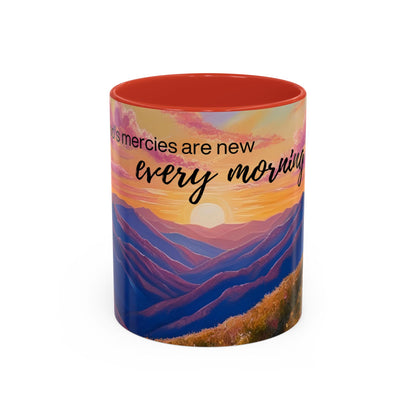 Inspirational Ceramic Mug - 'God's Mercies Are New Every Morning' - 11oz & 15oz