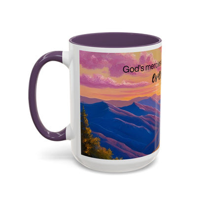 Inspirational Ceramic Mug - 'God's Mercies Are New Every Morning' - 11oz & 15oz