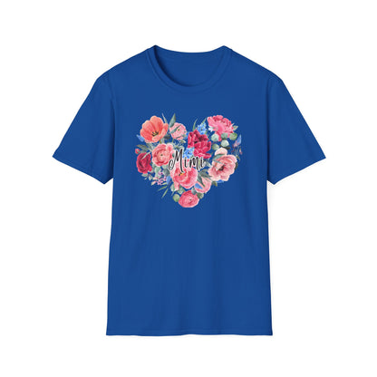 Floral Heart Mimi T-Shirt | Unisex Softstyle Tee