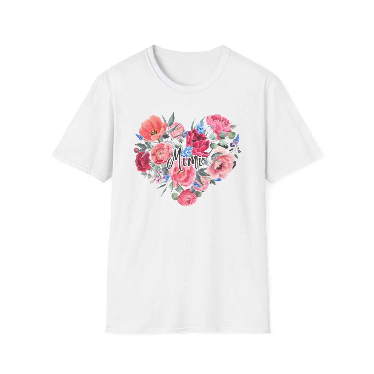 Floral Heart Mimi T-Shirt | Unisex Softstyle Tee