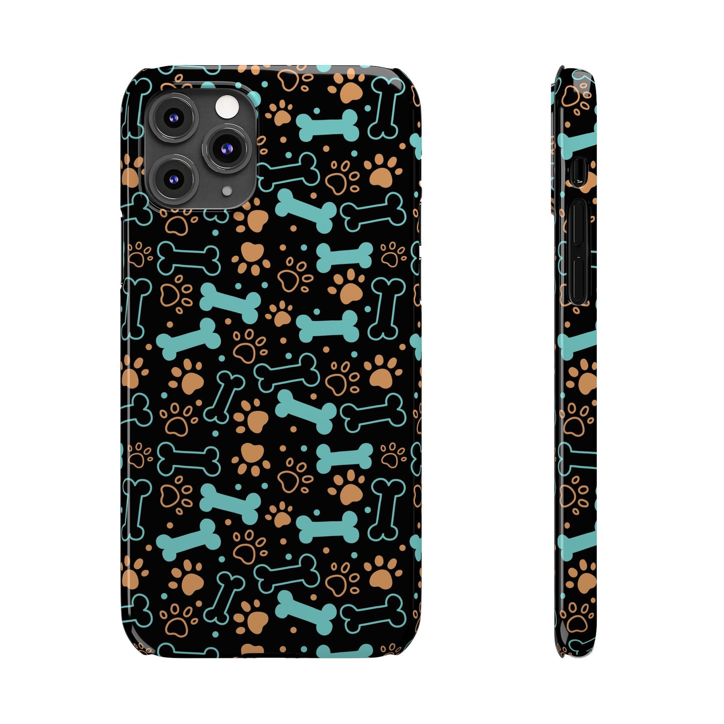 Slim Phone Cases - Puppy Dog/Pawprint Pattern