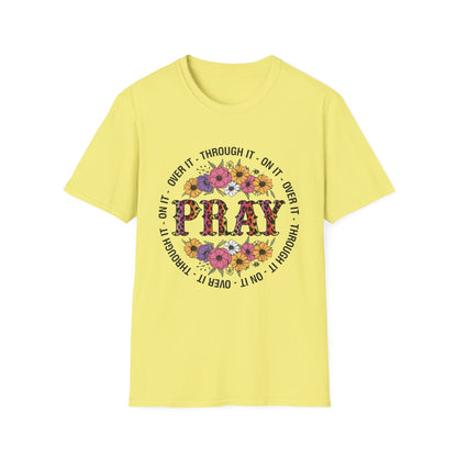 Floral Pray Unisex Softstyle T-Shirt