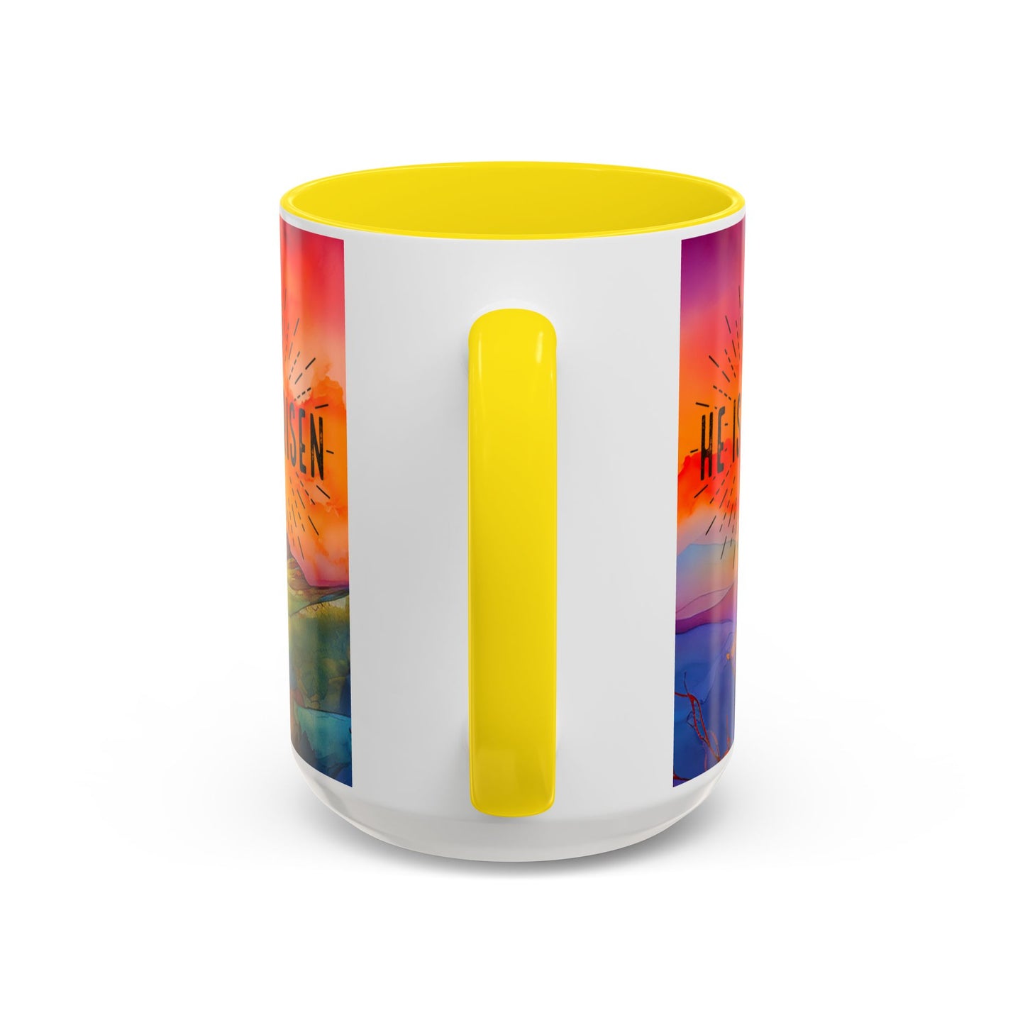 Inspirational Ceramic Mug - "He Is Risen" Design - Perfect for Easter & Faith Celebrations