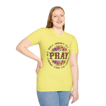 Floral Pray Unisex Softstyle T-Shirt