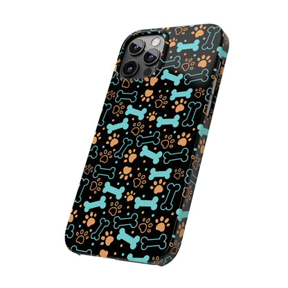 Slim Phone Cases - Puppy Dog/Pawprint Pattern