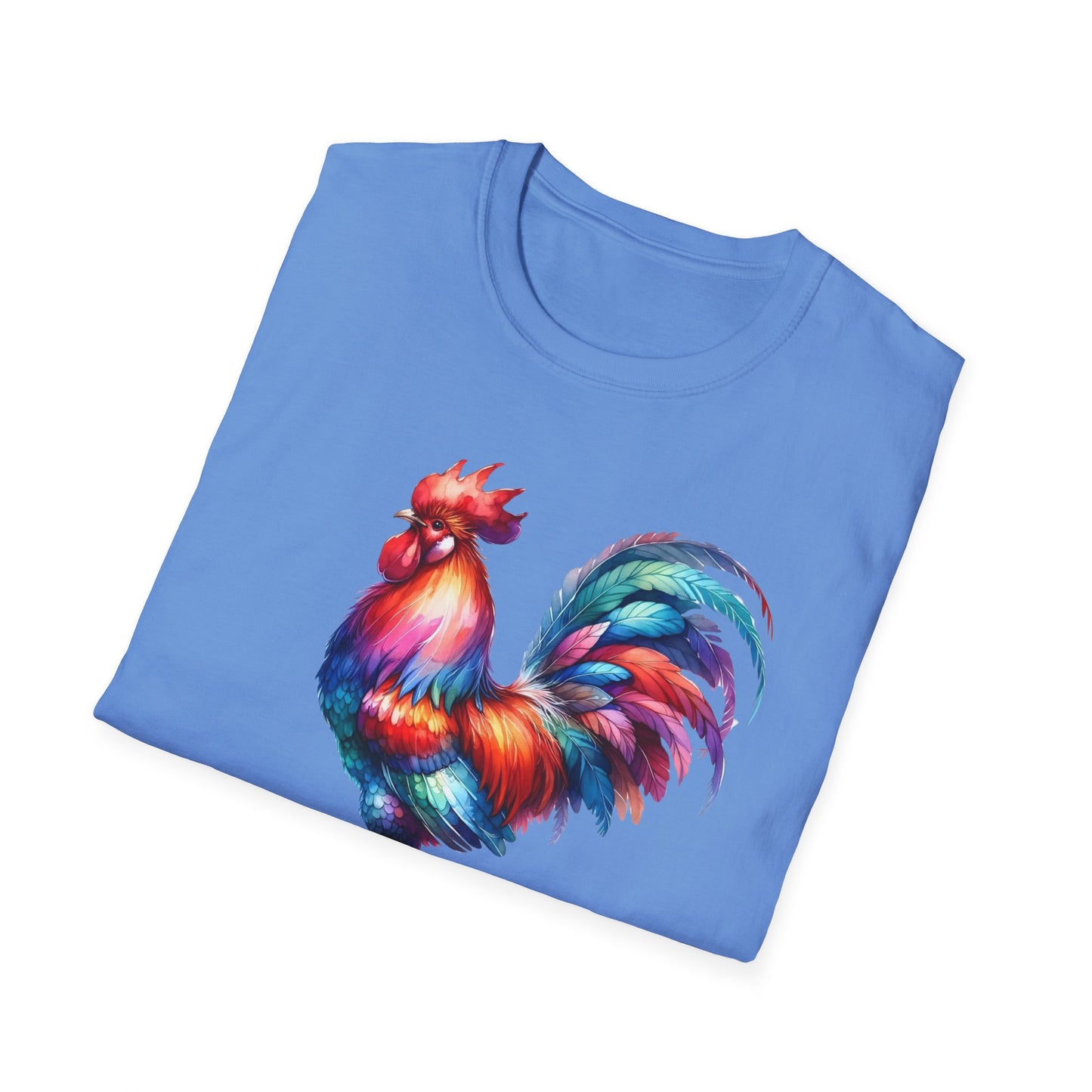 Colorful Chicken Whisperer Unisex Softstyle T-Shirt for Animal Lovers