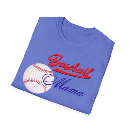 Baseball Mama Unisex Softstyle T-Shirt - Perfect Gift for Sports Moms!