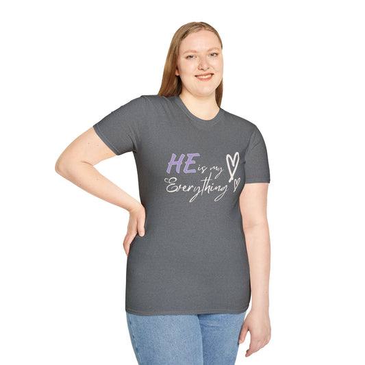 Unisex Softstyle T-Shirt – 'He is my Everything' Inspirational Tee