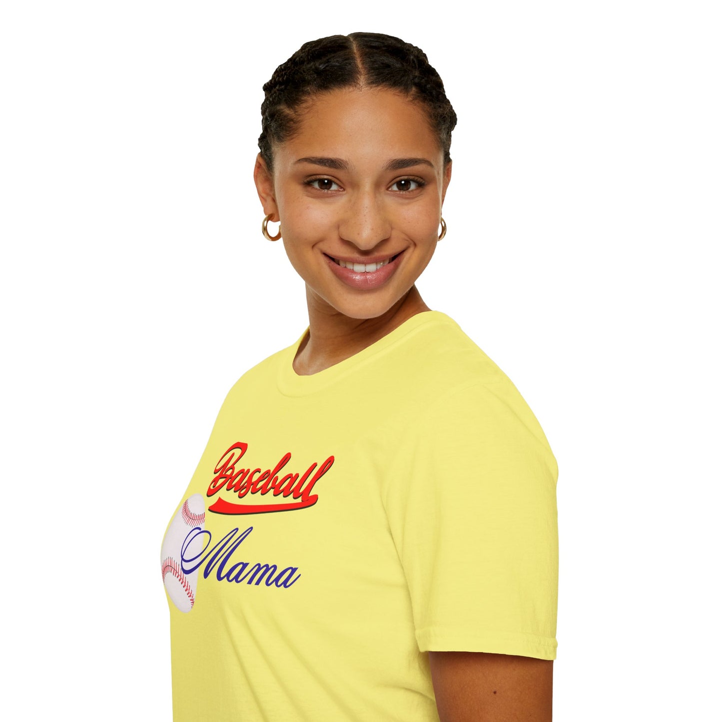 Baseball Mama Unisex Softstyle T-Shirt - Perfect Gift for Sports Moms!