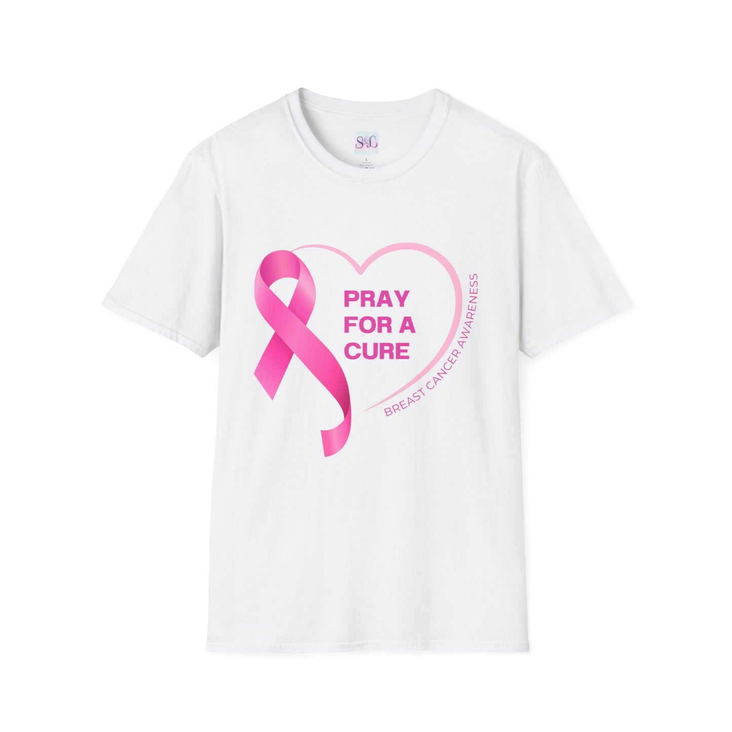 Breast Cancer Awareness Unisex Softstyle T-Shirt - 'Pray for a Cure'