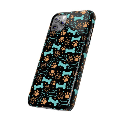 Slim Phone Cases - Puppy Dog/Pawprint Pattern