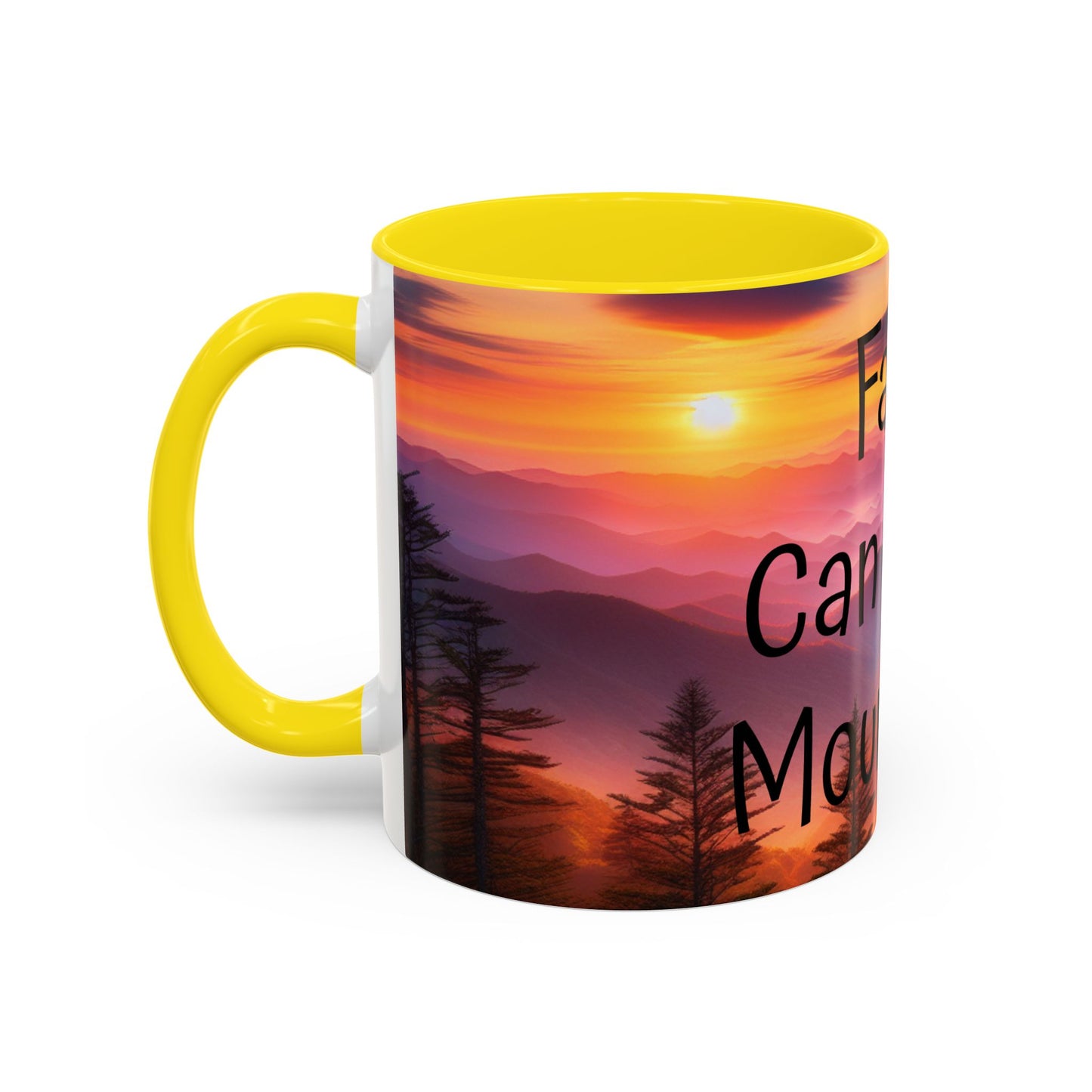 Inspiring Faith Mountains Ceramic Mug - Motivational Coffee Cup for Nature Lovers