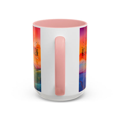 Inspirational Ceramic Mug - "He Is Risen" Design - Perfect for Easter & Faith Celebrations