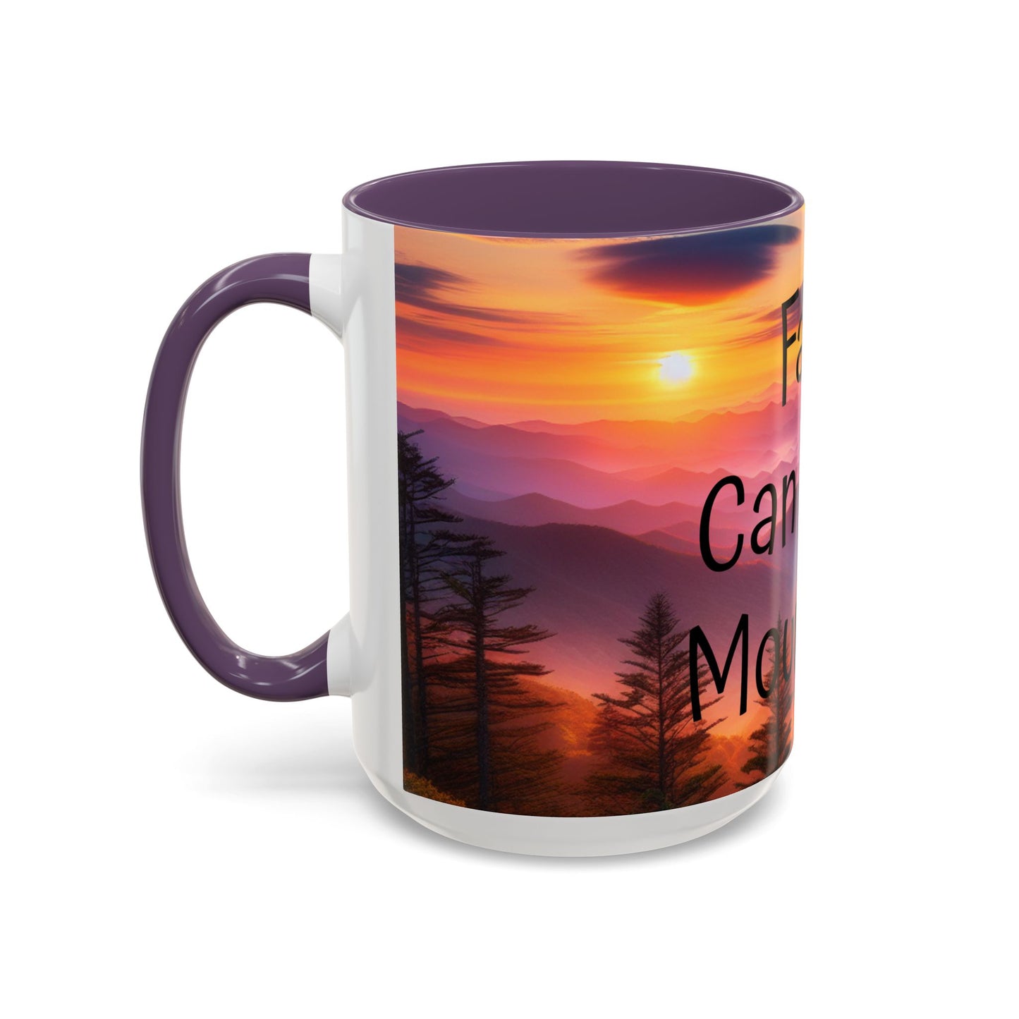 Inspiring Faith Mountains Ceramic Mug - Motivational Coffee Cup for Nature Lovers