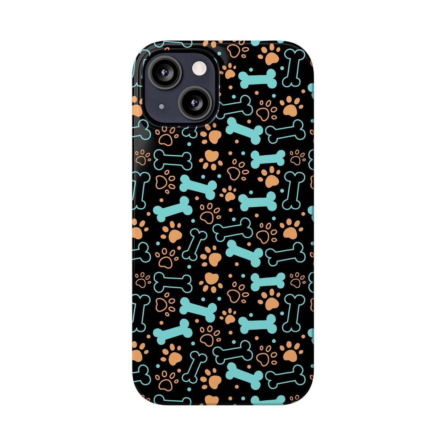 Slim Phone Cases - Puppy Dog/Pawprint Pattern