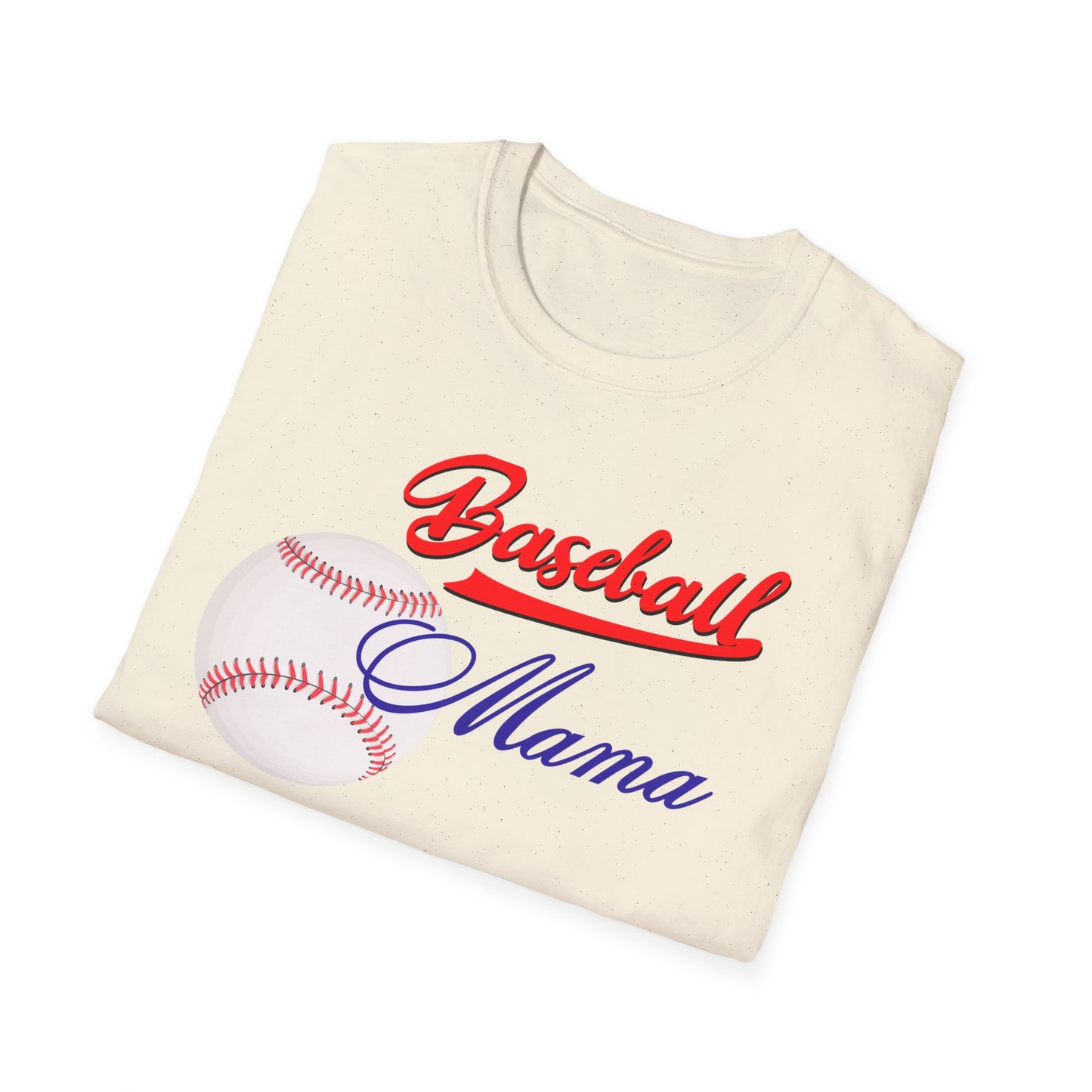 Baseball Mama Unisex Softstyle T-Shirt - Perfect Gift for Sports Moms!