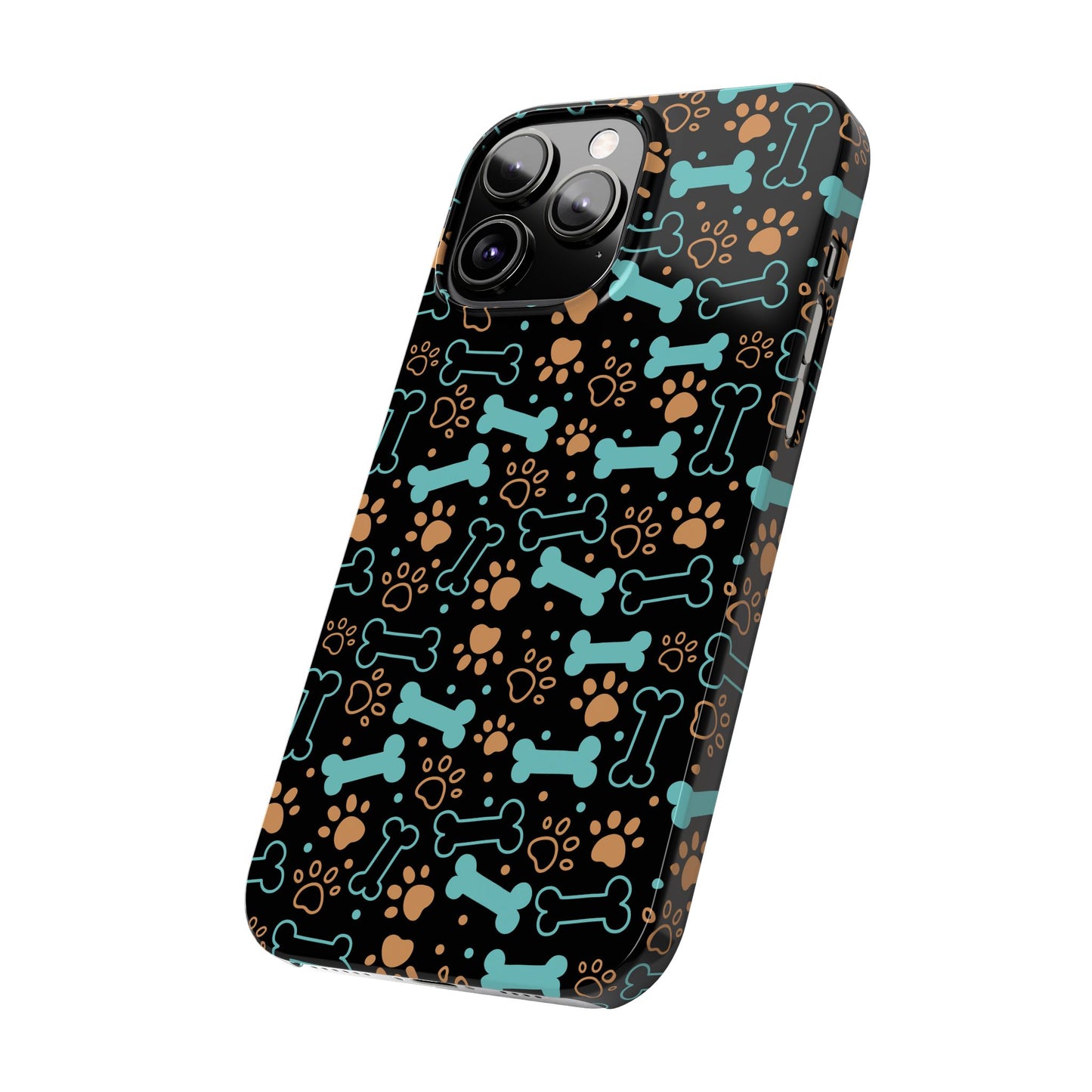 Slim Phone Cases - Puppy Dog/Pawprint Pattern