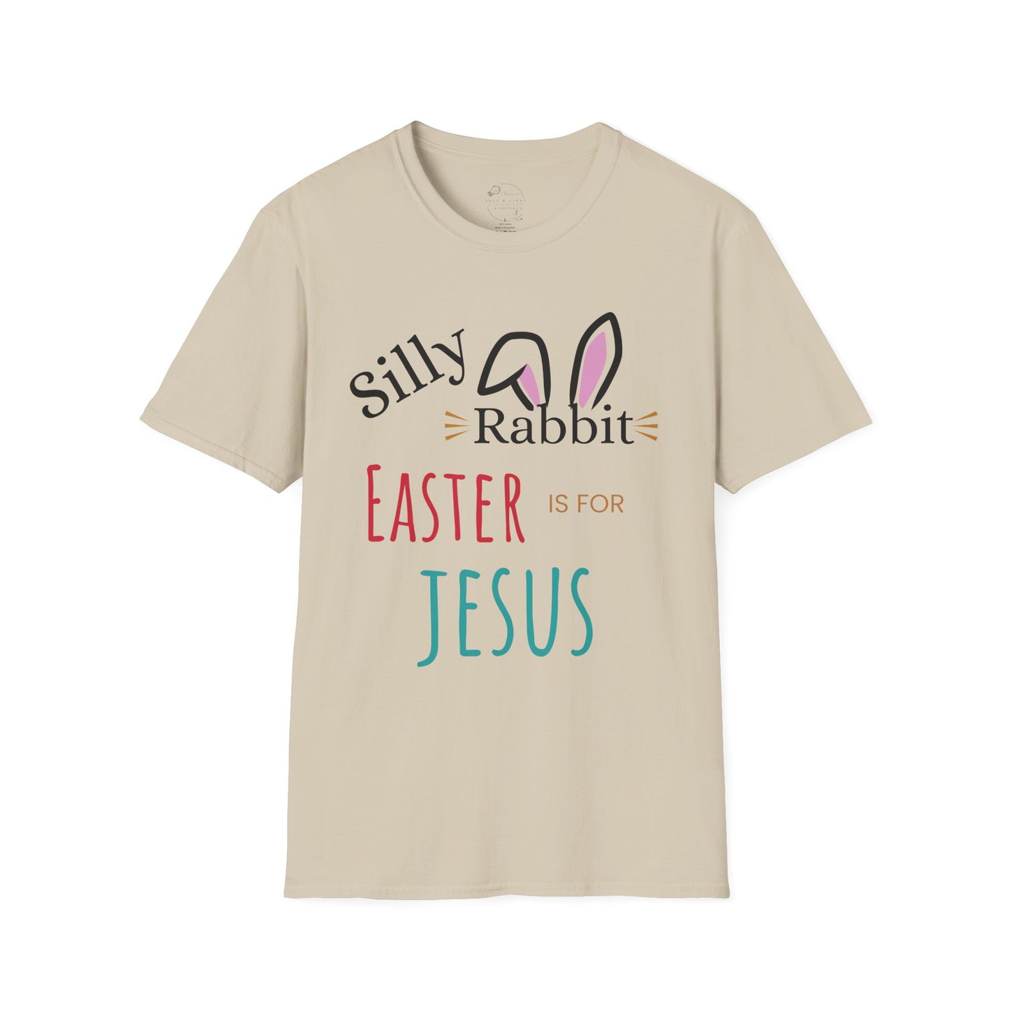 Silly Rabbit Unisex Softstyle T-Shirt - Easter is for Jesus - Fun, Festive Apparel for Spring Celebrations