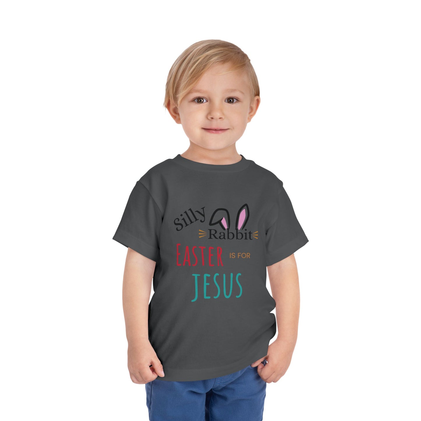 Toddler T-Shirt - Silly Rabbit, Easter is for Jesus Short Sleeve Tee