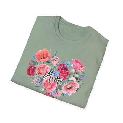 Floral Heart Mimi T-Shirt | Unisex Softstyle Tee