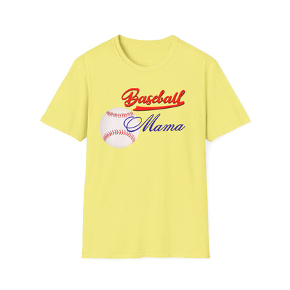 Baseball Mama Unisex Softstyle T-Shirt - Perfect Gift for Sports Moms!