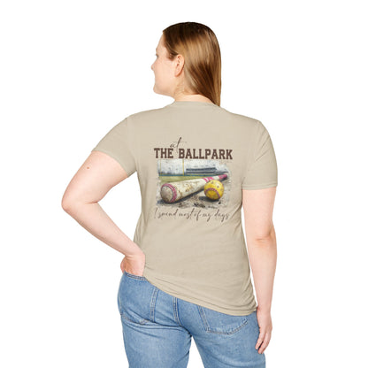 Ballpark Vibes Unisex Softstyle T-Shirt - Perfect for Baseball Lovers