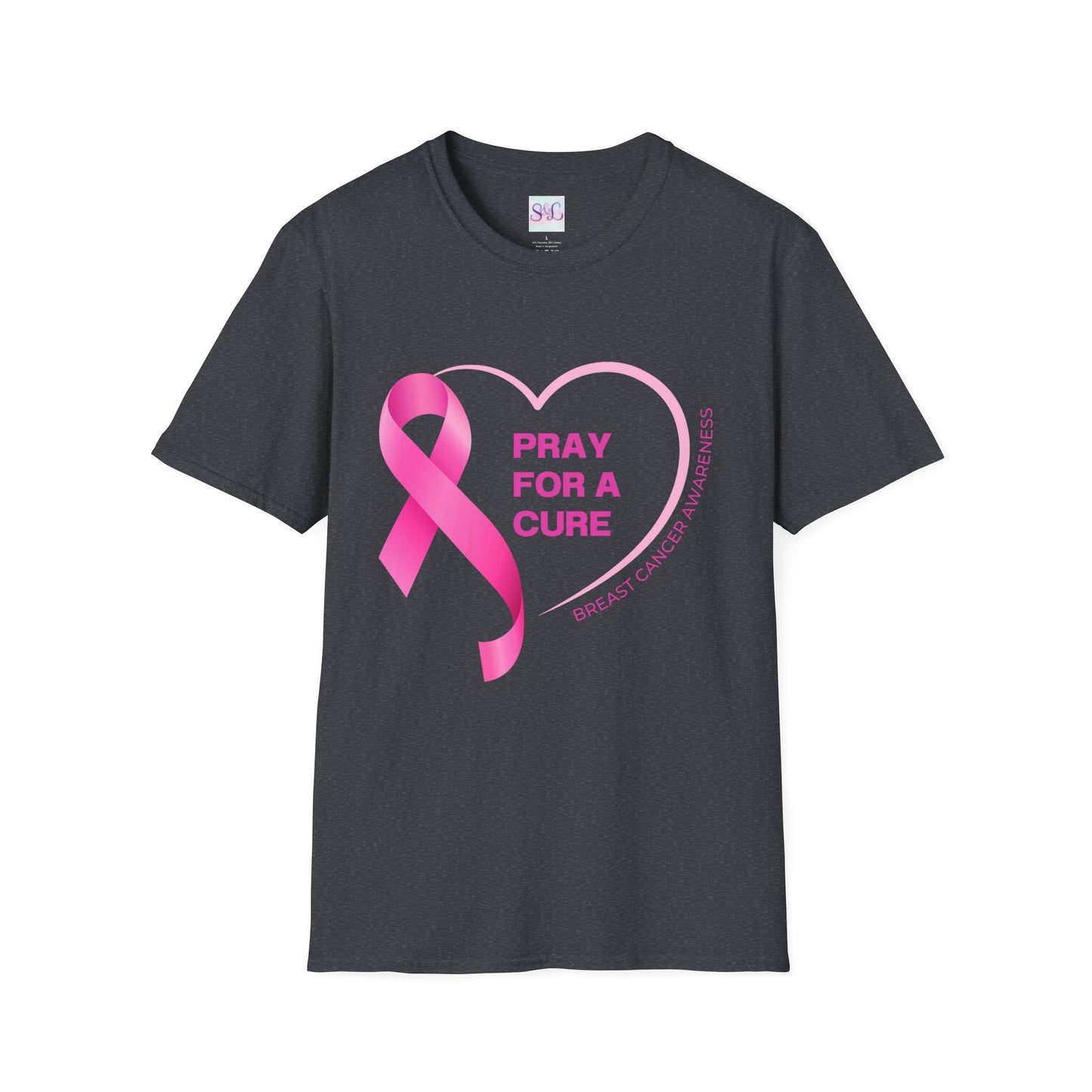 Breast Cancer Awareness Unisex Softstyle T-Shirt - 'Pray for a Cure'