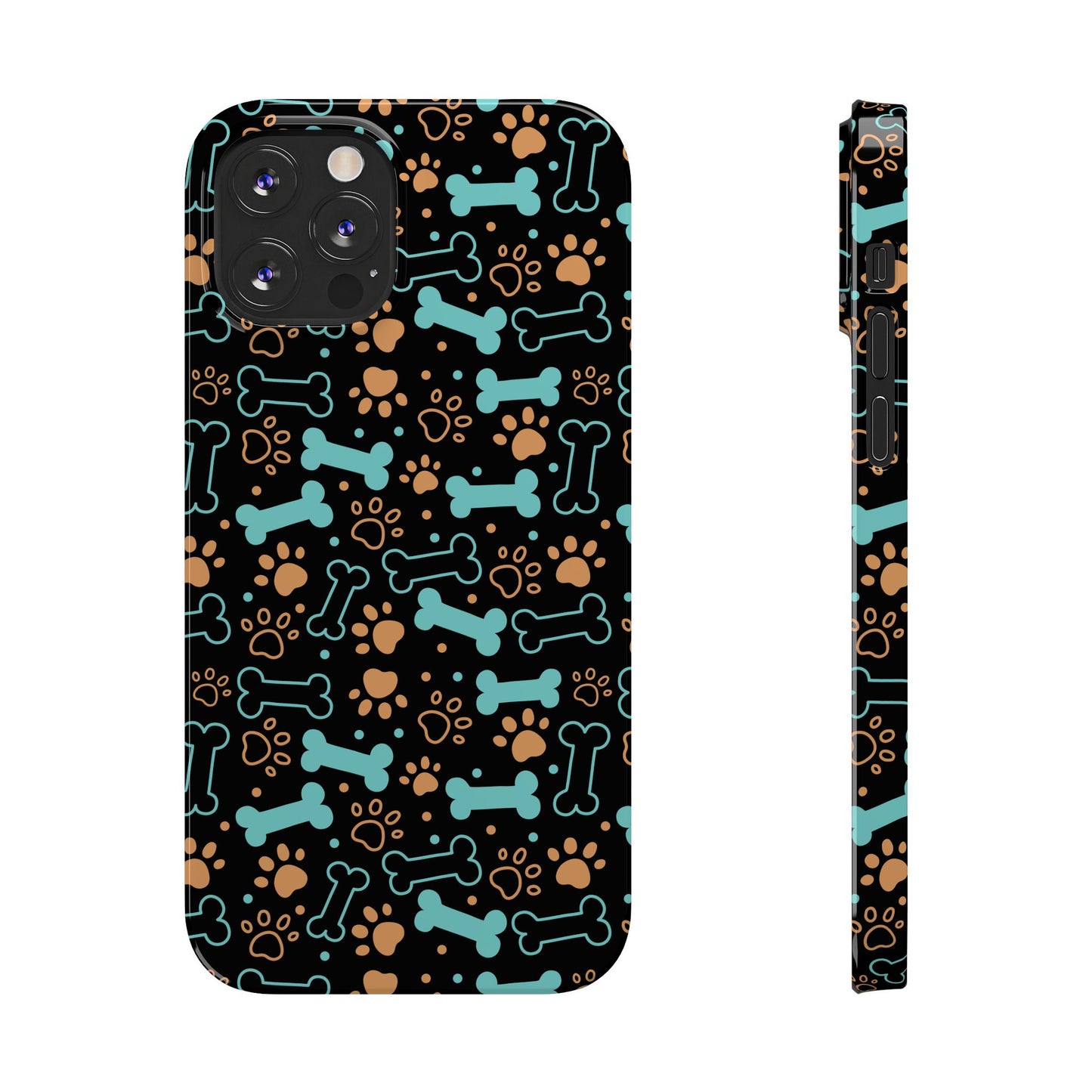 Slim Phone Cases - Puppy Dog/Pawprint Pattern