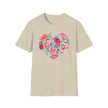 Floral Heart Mimi T-Shirt | Unisex Softstyle Tee