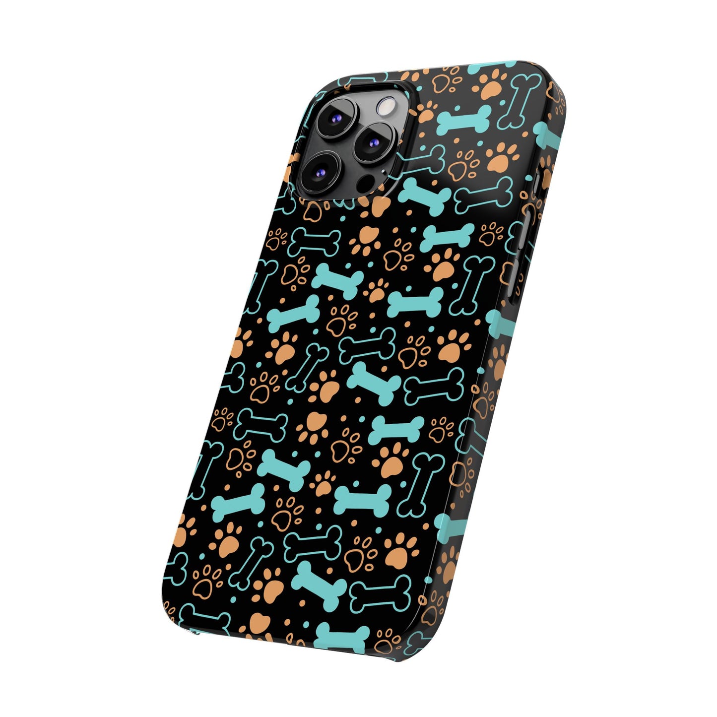 Slim Phone Cases - Puppy Dog/Pawprint Pattern