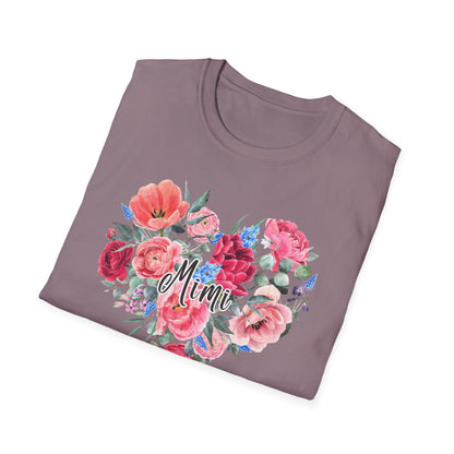 Floral Heart Mimi T-Shirt | Unisex Softstyle Tee