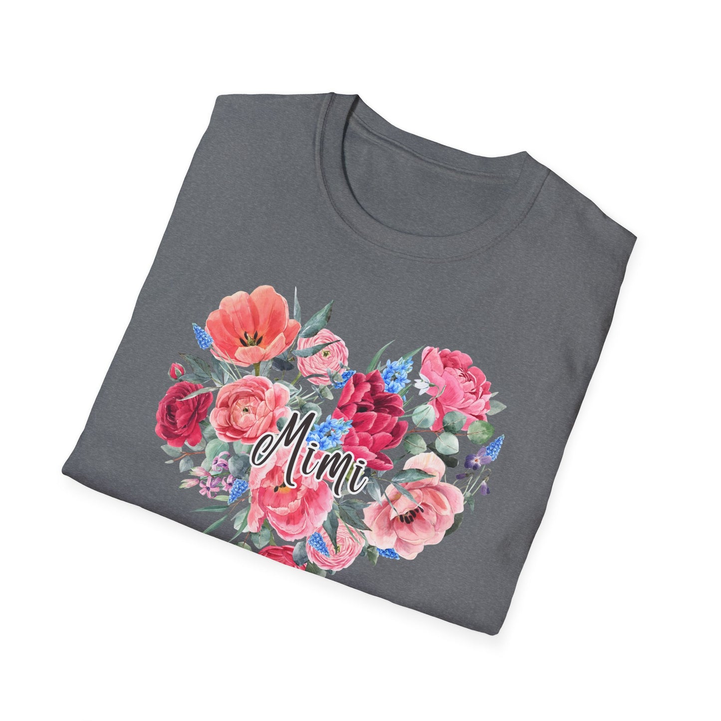 Floral Heart Mimi T-Shirt | Unisex Softstyle Tee