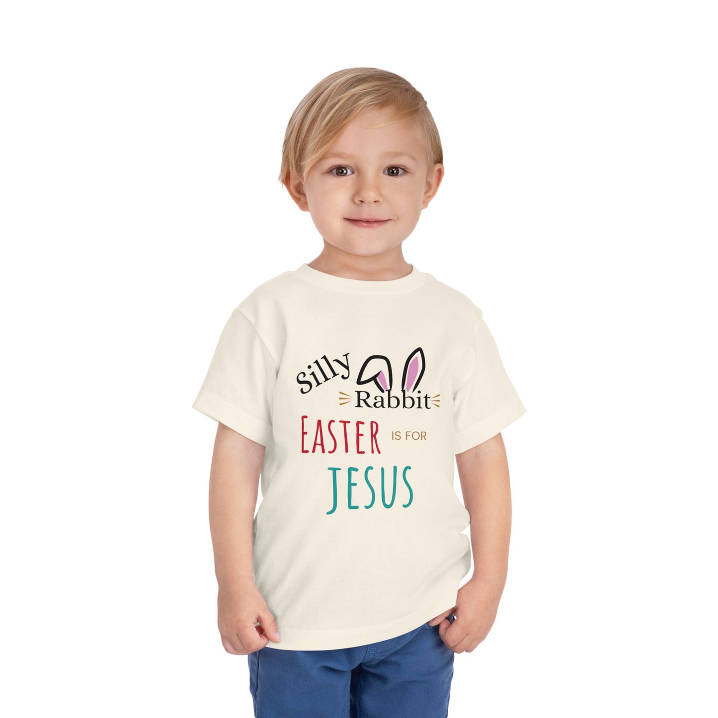 Toddler T-Shirt - Silly Rabbit, Easter is for Jesus Short Sleeve Tee